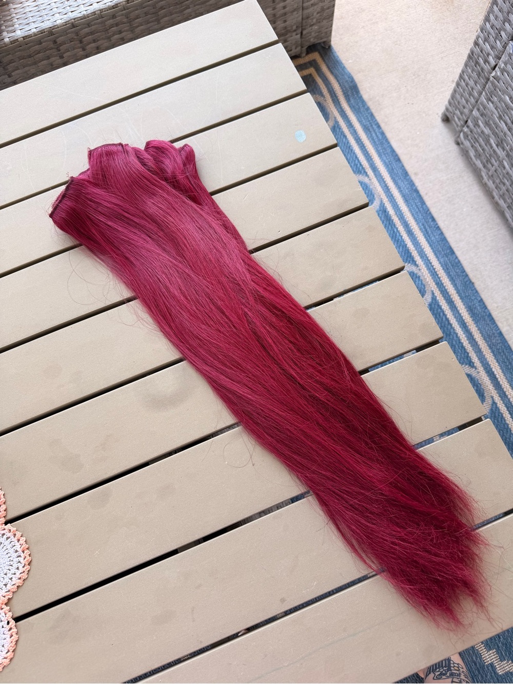 Milk & Blush Cherry Red Clip In Hair Extensions